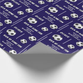 Voetbal Football Sport Kids Verjaardagsfeest Cadeaupapier (Hoek)