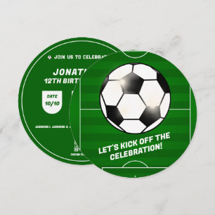Voetbal Football Thema Verjaardagsfeest Evenement Kaart