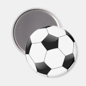 Voetbal Football zwart-wit Magneet (Voorkant / Achterkant)