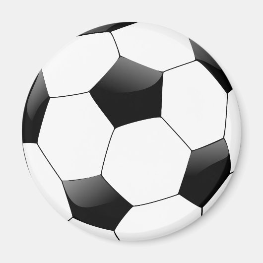 Voetbal Football zwart-wit Magneet (Voorkant)