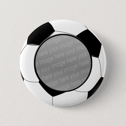 Voetbal foto badge ronde button 5,7 cm (Voorkant)