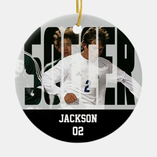 Voetbal ⚽ Foto Keepomwille Keramisch Ornament (Voorkant)