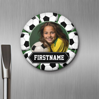 Voetbal Foto voor team of speler - groen Magneet