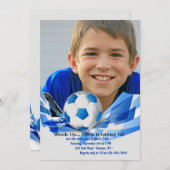 voetbal Fotouitnodiging Kaart (Voorkant / Achterkant)