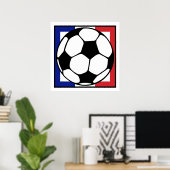 voetbal. franse vierkant. poster (Thuiskantoor)