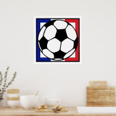 voetbal. franse vierkant. poster (Keuken)