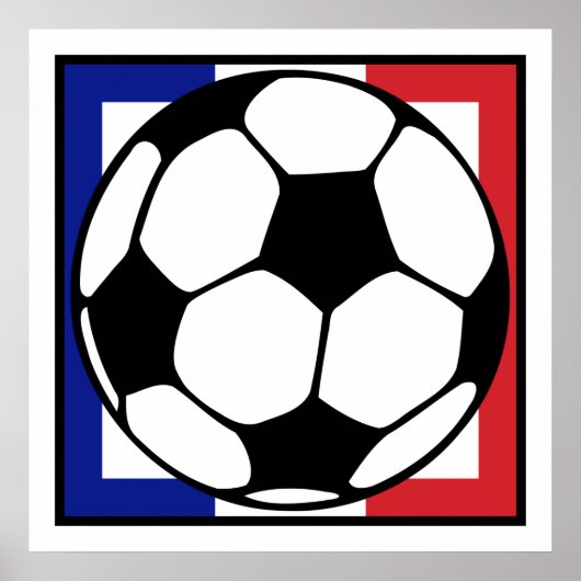 voetbal. franse vierkant. poster (Voorkant)
