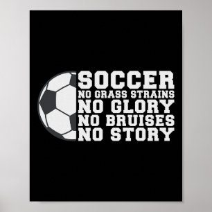 Voetbal Geen Gr Spanningen Geen Glorie Geen Blauwe Poster