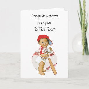 Voetbal gefeliciteerd met je baby kaart