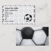 Voetbal gekleurd patroon visitekaartje (Voorkant / Achterkant)