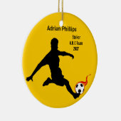 Voetbal gele ornament (Rechts)