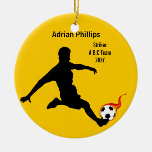Voetbal gele ornament