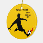 Voetbal gele ornament (Links)
