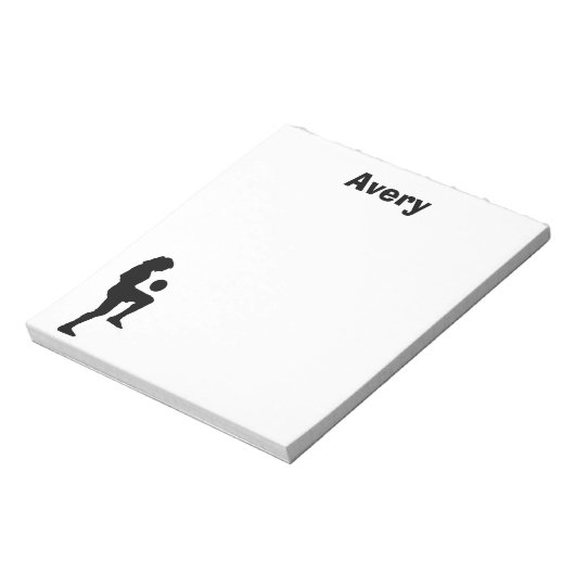 Voetbal Gepersonaliseerd Notitieblok (vrouw) (Gedraaid)