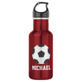 Voetbal Gepersonaliseerde Kinder Waterfles (Voorkant)
