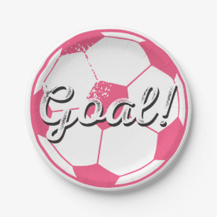 voetbal Goal Borden - Roze Papieren Bordje