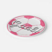 voetbal Goal Borden - Roze Papieren Bordje (Gekanteld)