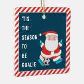 Voetbal Goalie Gift Keramisch Ornament (Rechts)