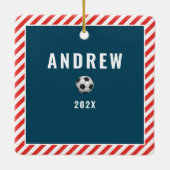 Voetbal Goalie Gift Keramisch Ornament (Achterkant)