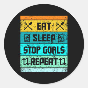 Voetbal Goalie Hockey Goalie Lacrosse Voor Mannen Ronde Sticker