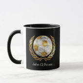 Voetbal Goud en Zilver Custom Mok (Links)