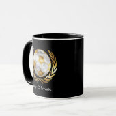 Voetbal Goud en Zilver Custom Mok (Voorkant links)