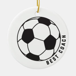 Voetbal Graphic Coach Gift Keramisch Ornament