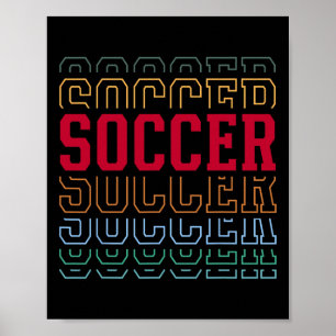 Voetbal Grappige gelaagde tekst Teamspeler Coach J Poster