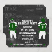 Voetbal Grid Iron Verjaardagsfeestje Kaart (Voorkant / Achterkant)