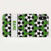 voetbal Groene Sportpatroon Case-Mate iPhone Case (Achterkant (horizontaal))