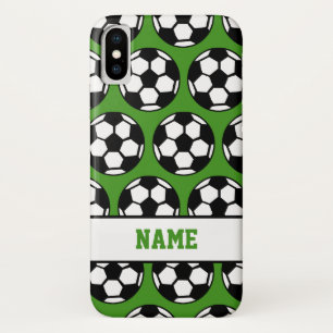 voetbal Groene Sportpatroon iPhone X Hoesje