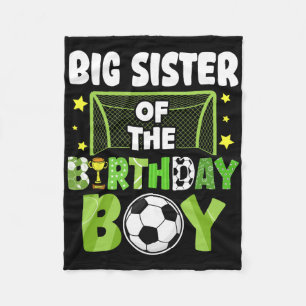 Voetbal Grote Zus Verjaardag Jongen Feest Voetbal Fleece Deken