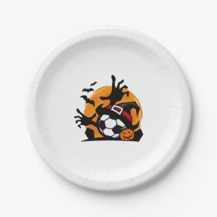 Voetbal Halloween nacht Papieren Bordje