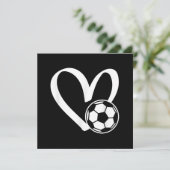 Voetbal Hart Save The Date (Staand voorkant)