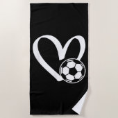 Voetbal Hart Strandlaken (Voorkant)