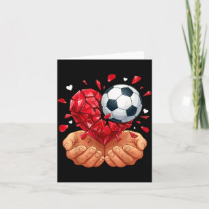 Voetbal Hart Valentijnsdag Kaart