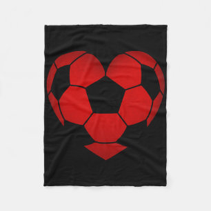 Voetbal Hart Valentijnsdag Voor Jongens Meisjes Ki Fleece Deken