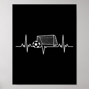 Voetbal Hartslag Voetbal Liefhebbers Ll, Net Frequ Poster
