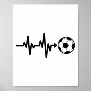 Voetbal Hartslag Voetbal Pols Ontwerp Poster