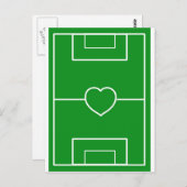 voetbal, hartzakje. briefkaart (Voorkant / Achterkant)