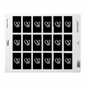 Voetbal Heart Etiket (Full Sheet)