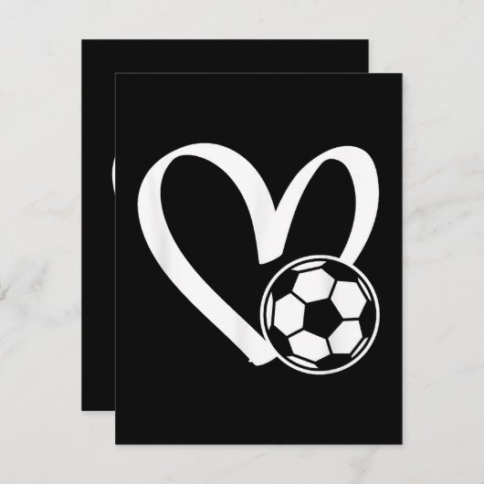 Voetbal Heart Informatiekaartje (Voorkant / Achterkant)