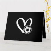 Voetbal Heart Kaart (Gele Bloem)