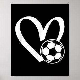 Voetbal Heart Poster
