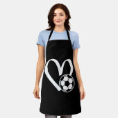 Voetbal Heart Schort (Gedragen)