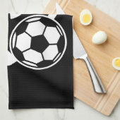 Voetbal Heart Theedoek (Quarter Fold)