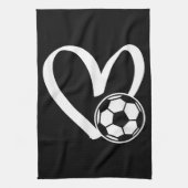 Voetbal Heart Theedoek (Verticaal)