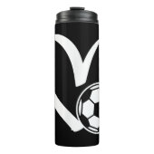 Voetbal Heart Thermosbeker (Voorkant)