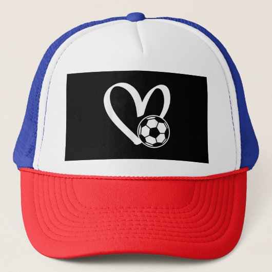 Voetbal Heart Trucker Pet (Voorkant)