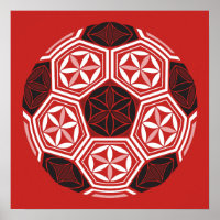 voetbal heilige geometrie rood